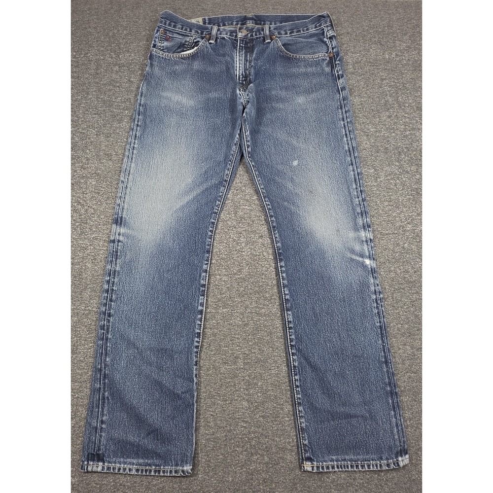 Vtg Polo Ralph Lauren Jeans Mens 34x32 Blue Hampton Straight Denim Medium Wash